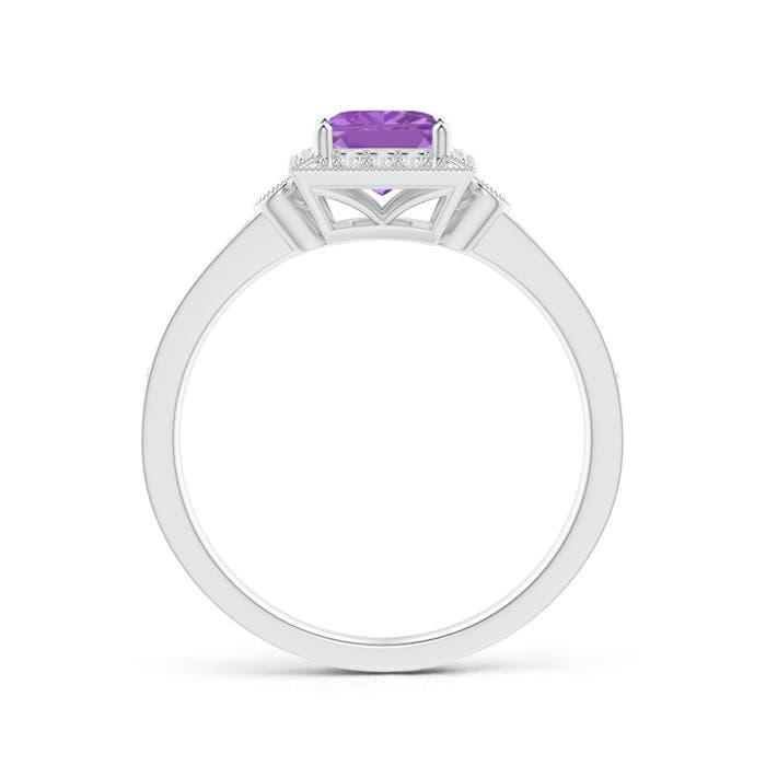 A - Amethyst / 0.87 CT / 14 KT White Gold