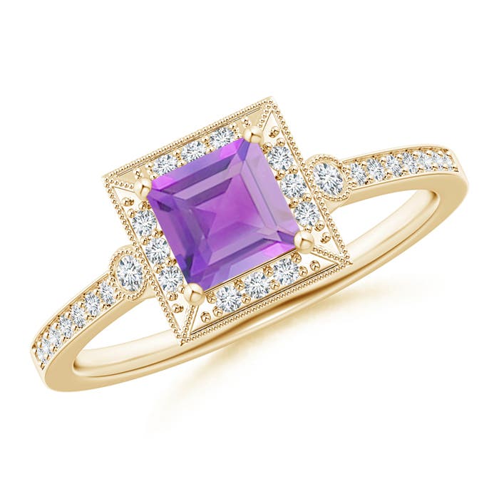 A - Amethyst / 0.87 CT / 14 KT Yellow Gold