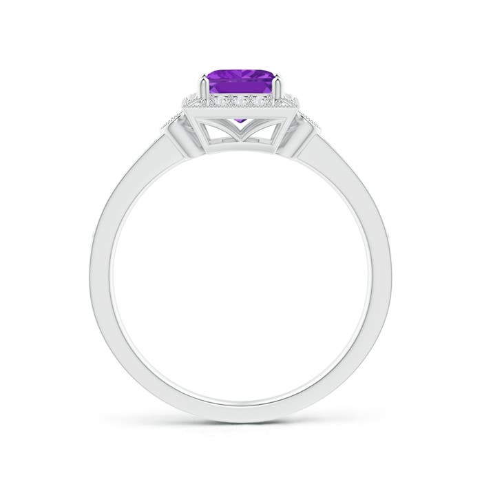 AA - Amethyst / 0.87 CT / 14 KT White Gold