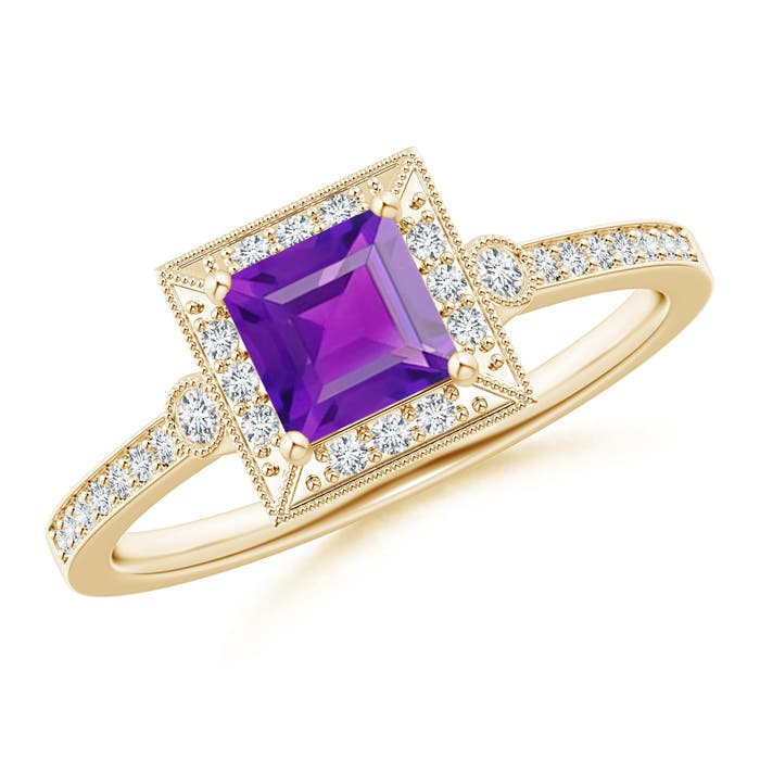 AA - Amethyst / 0.87 CT / 14 KT Yellow Gold