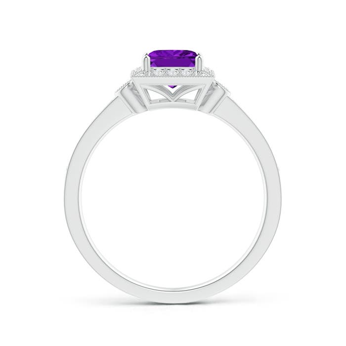 AAA - Amethyst / 0.87 CT / 14 KT White Gold