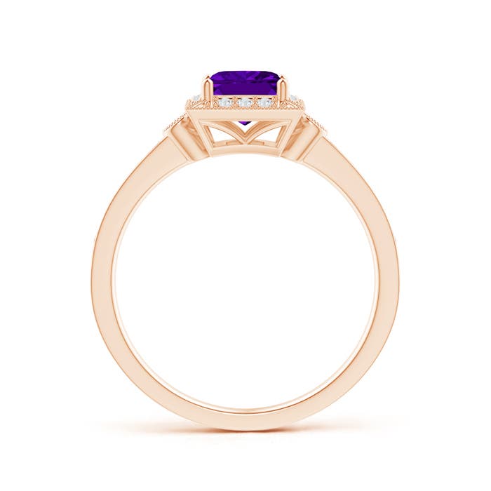 AAAA - Amethyst / 0.87 CT / 14 KT Rose Gold