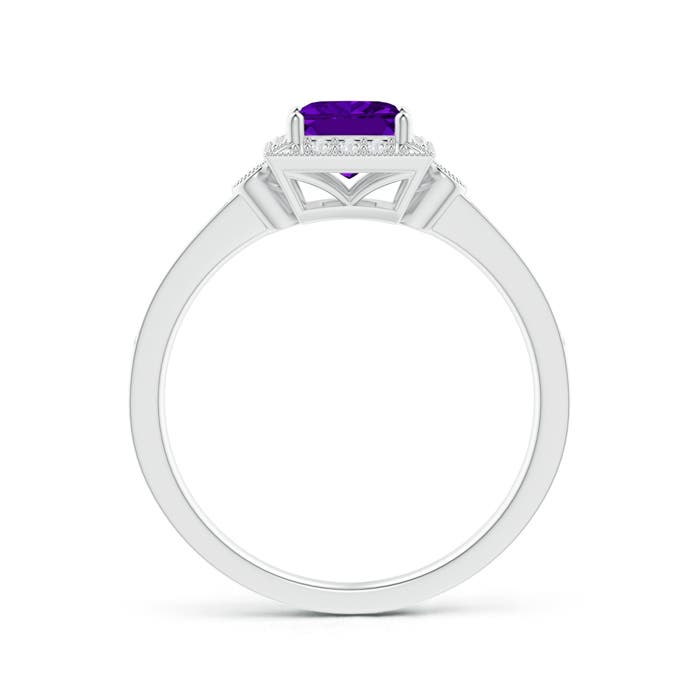 AAAA - Amethyst / 0.87 CT / 14 KT White Gold