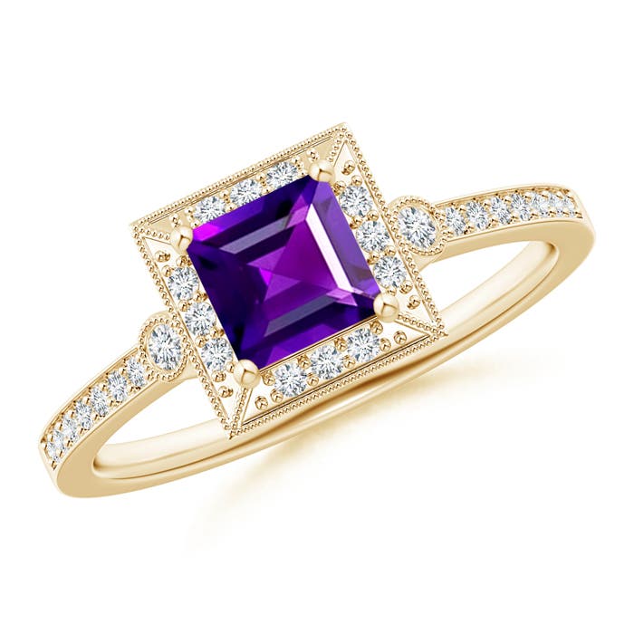 AAAA - Amethyst / 0.87 CT / 14 KT Yellow Gold