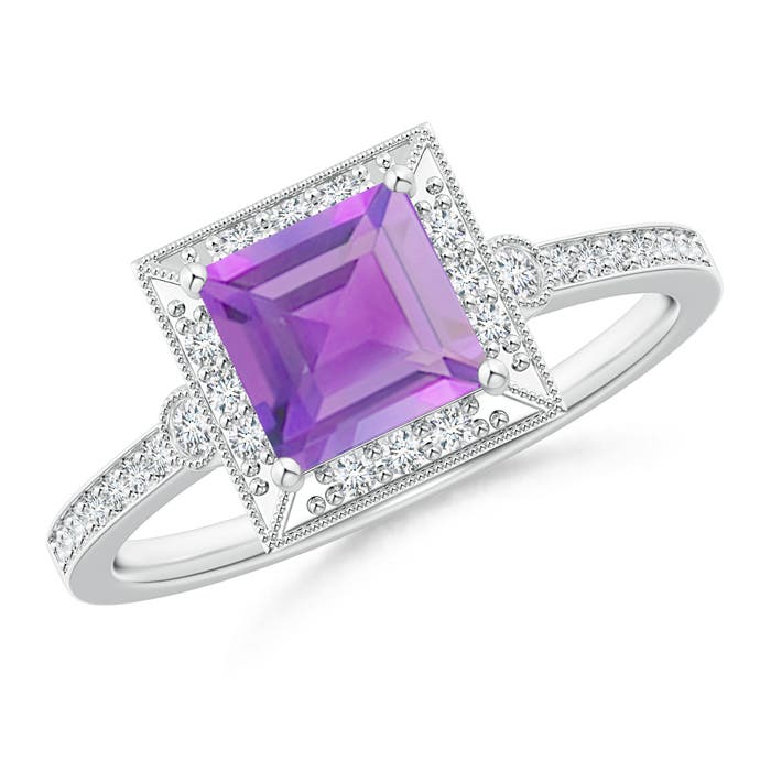 A - Amethyst / 1.19 CT / 14 KT White Gold