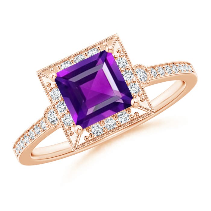 AAA - Amethyst / 1.19 CT / 14 KT Rose Gold