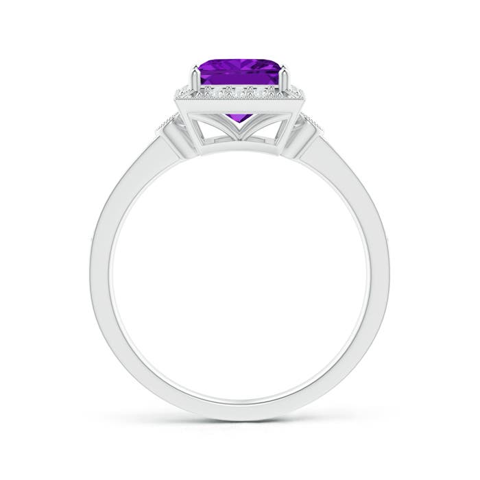 AAA - Amethyst / 1.19 CT / 14 KT White Gold