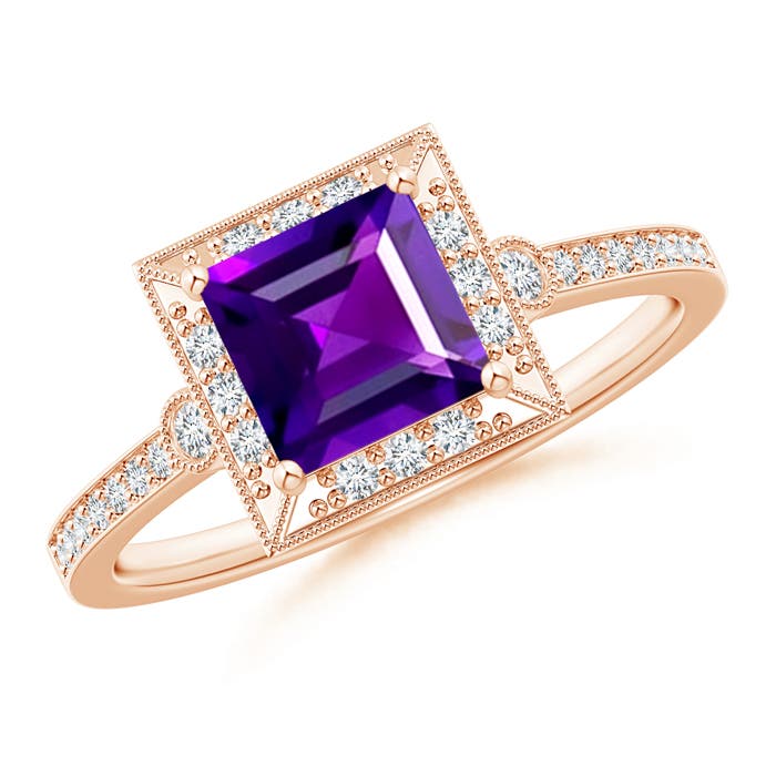 AAAA - Amethyst / 1.19 CT / 14 KT Rose Gold