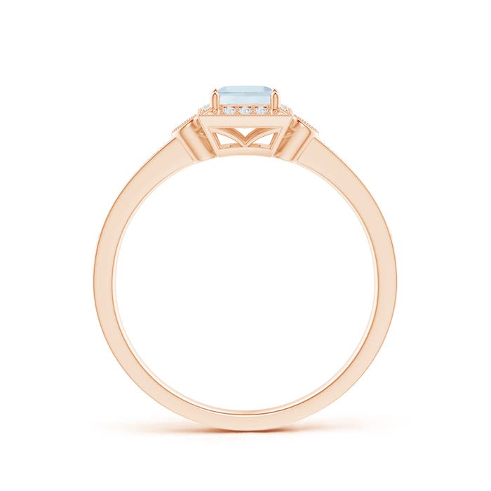 A - Aquamarine / 0.49 CT / 14 KT Rose Gold