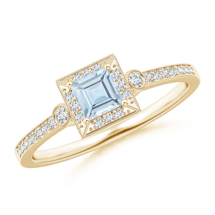 AA - Aquamarine / 0.49 CT / 14 KT Yellow Gold