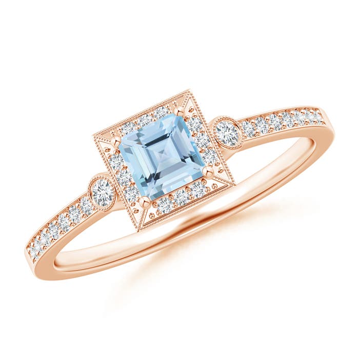 AAA - Aquamarine / 0.49 CT / 14 KT Rose Gold