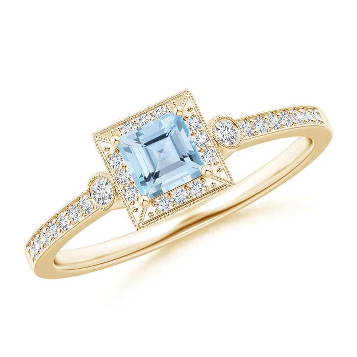 AAA - Aquamarine / 0.49 CT / 14 KT Yellow Gold