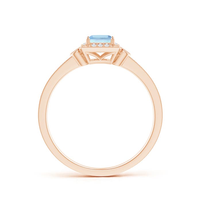 AAAA - Aquamarine / 0.49 CT / 14 KT Rose Gold