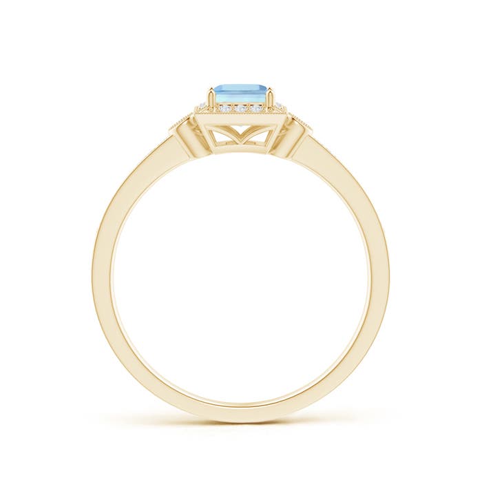 AAAA - Aquamarine / 0.49 CT / 14 KT Yellow Gold