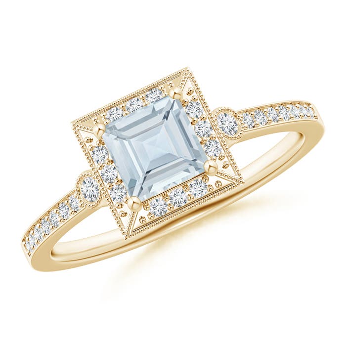 A - Aquamarine / 0.72 CT / 14 KT Yellow Gold