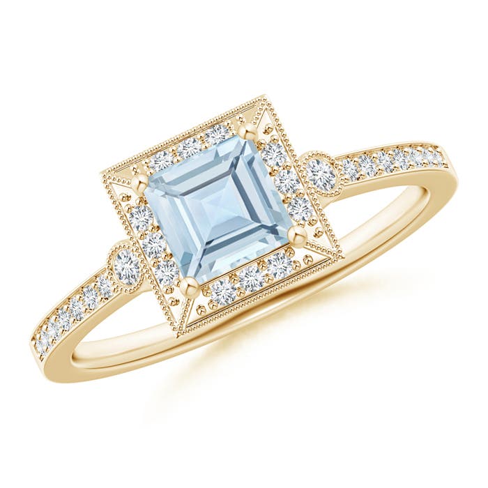 AA - Aquamarine / 0.72 CT / 14 KT Yellow Gold