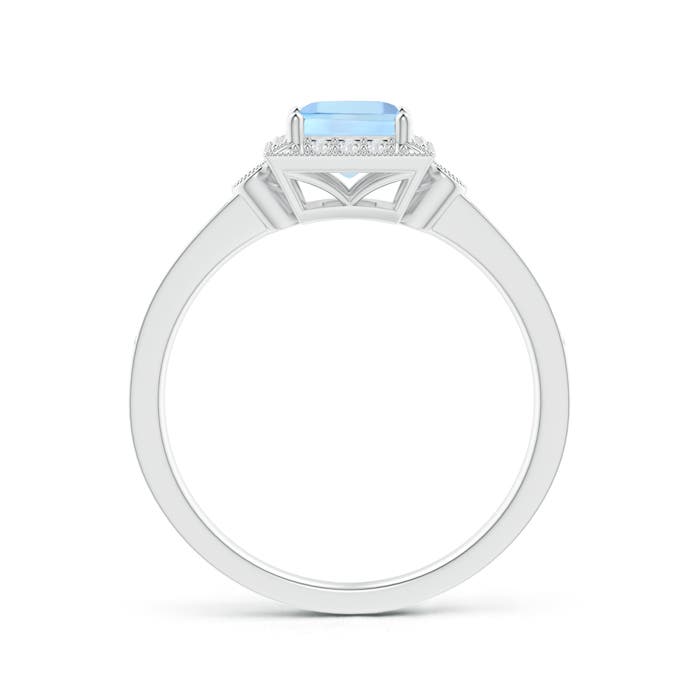 AAA - Aquamarine / 0.72 CT / 14 KT White Gold