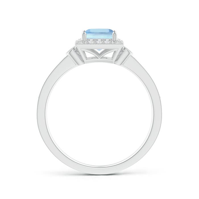 AAAA - Aquamarine / 0.72 CT / 14 KT White Gold