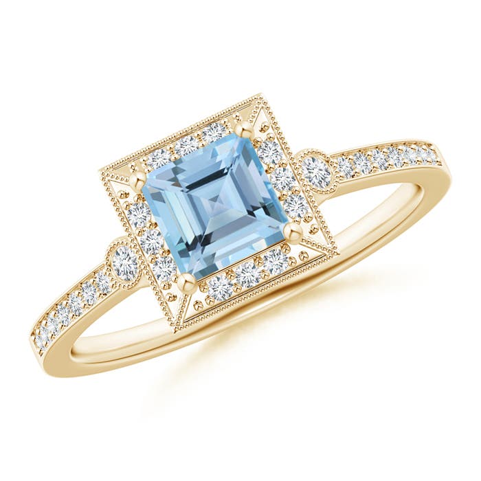 AAAA - Aquamarine / 0.72 CT / 14 KT Yellow Gold