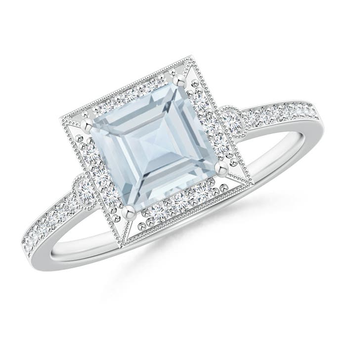 A - Aquamarine / 1.14 CT / 14 KT White Gold