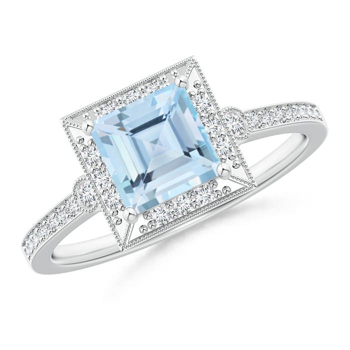 AAA - Aquamarine / 1.14 CT / 14 KT White Gold