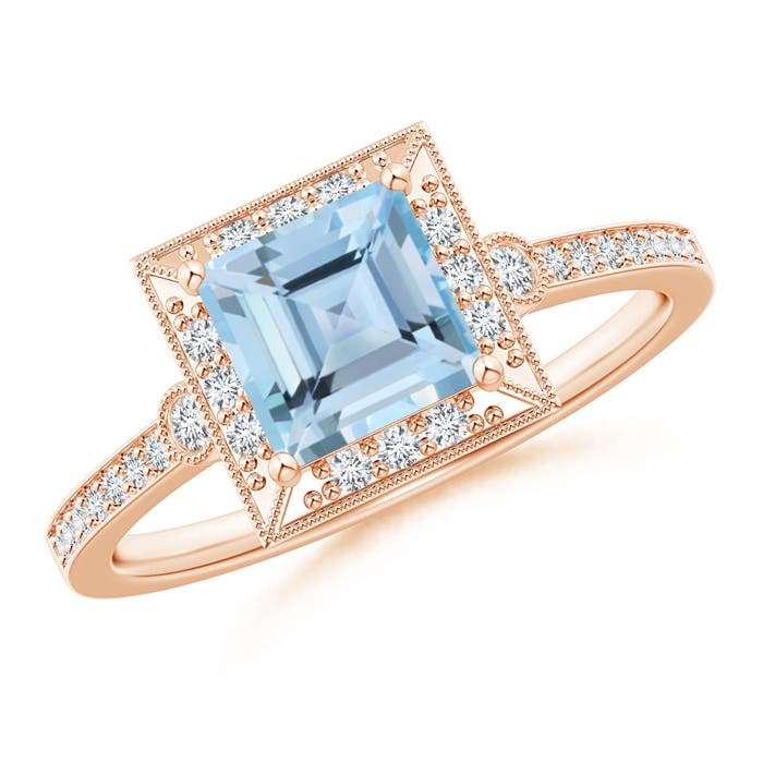 AAAA - Aquamarine / 1.14 CT / 14 KT Rose Gold