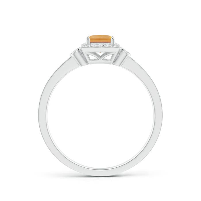 A - Citrine / 0.46 CT / 14 KT White Gold