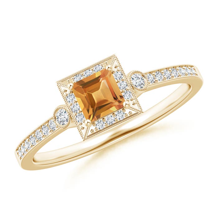 A - Citrine / 0.46 CT / 14 KT Yellow Gold