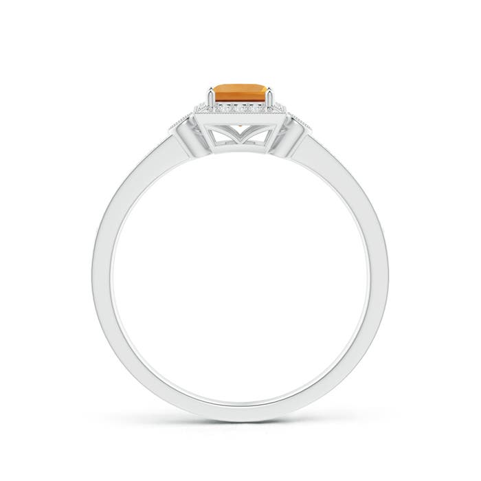 AA - Citrine / 0.46 CT / 14 KT White Gold