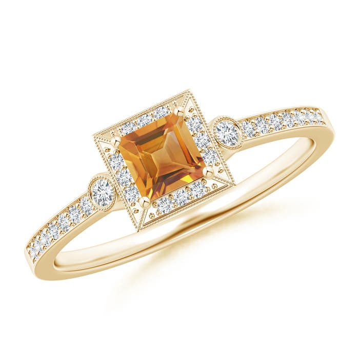 AA - Citrine / 0.46 CT / 14 KT Yellow Gold