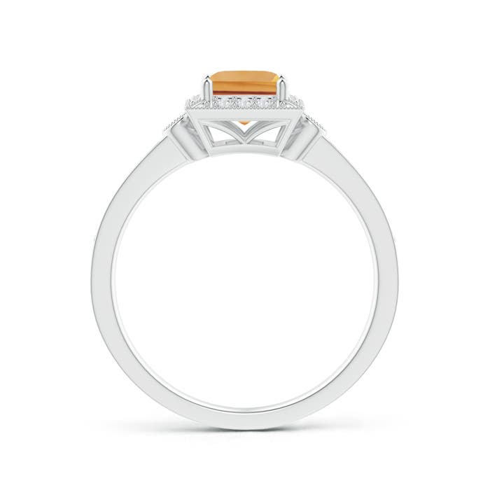 A - Citrine / 0.77 CT / 14 KT White Gold