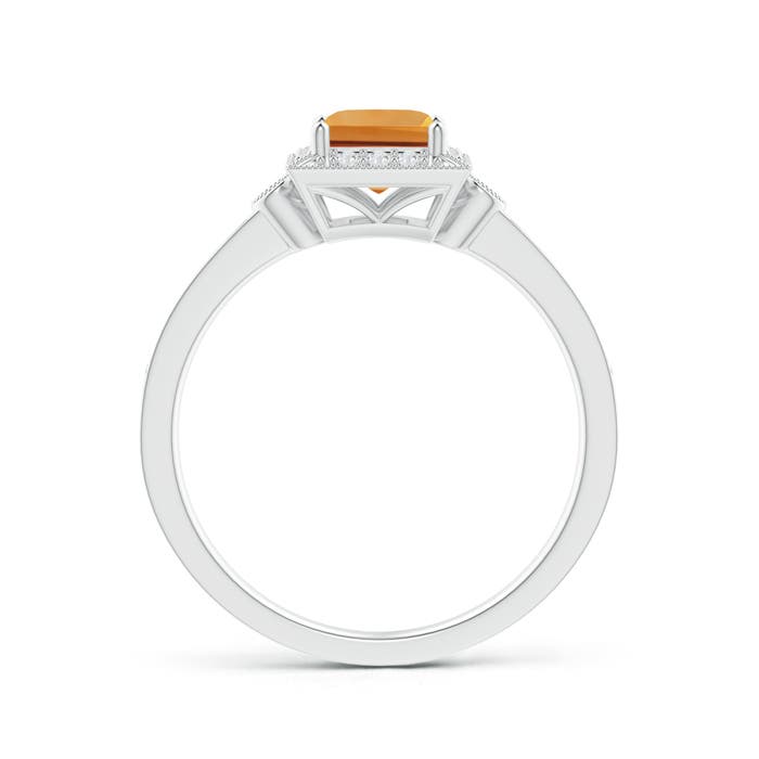 AA - Citrine / 0.77 CT / 14 KT White Gold