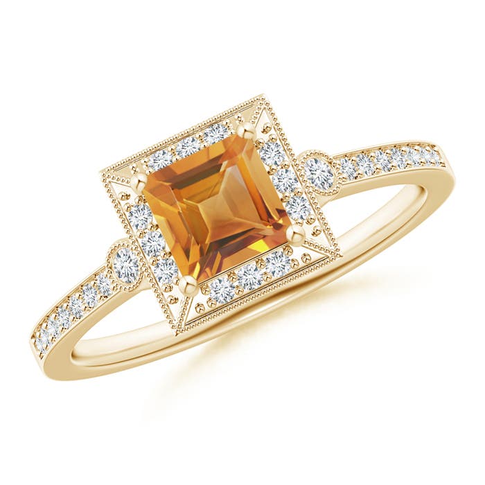 AA - Citrine / 0.77 CT / 14 KT Yellow Gold