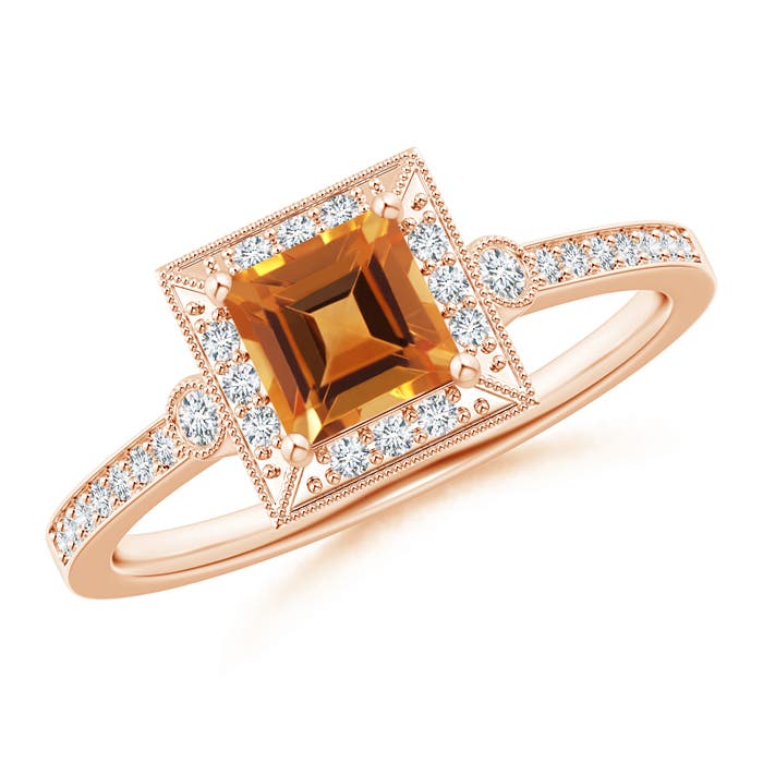 AAA - Citrine / 0.77 CT / 14 KT Rose Gold