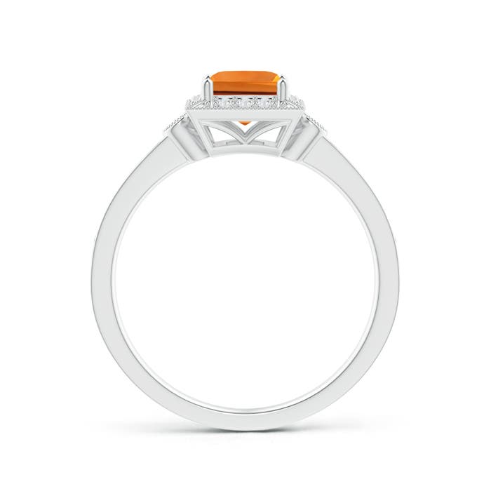 AAA - Citrine / 0.77 CT / 14 KT White Gold