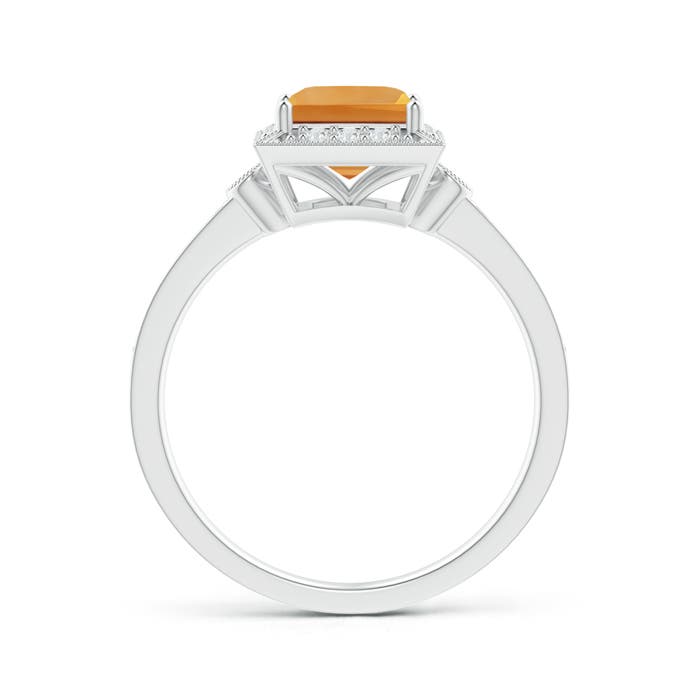 AA - Citrine / 1.19 CT / 14 KT White Gold