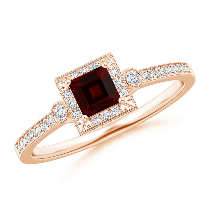 AA - Garnet / 0.51 CT / 14 KT Rose Gold