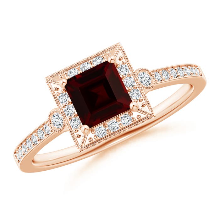 A - Garnet / 0.92 CT / 14 KT Rose Gold