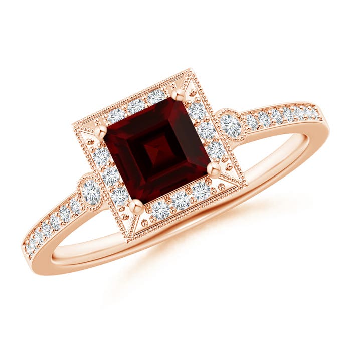 AA - Garnet / 0.92 CT / 14 KT Rose Gold