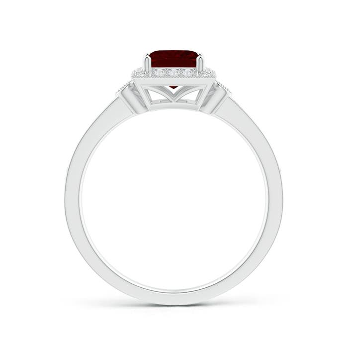 AAA - Garnet / 0.92 CT / 14 KT White Gold