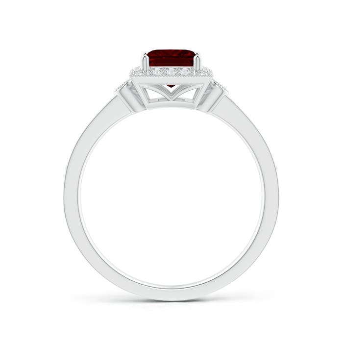 AAAA - Garnet / 0.92 CT / 14 KT White Gold