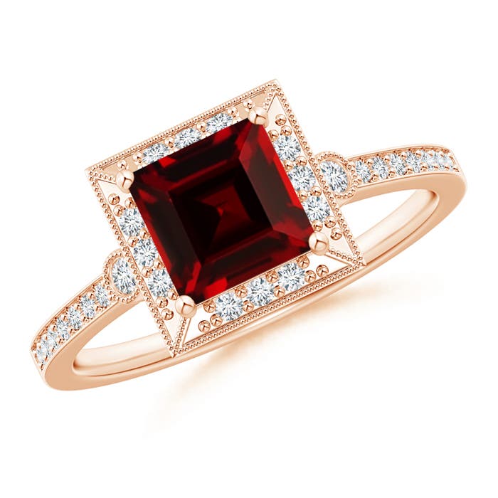 AAAA - Garnet / 1.59 CT / 14 KT Rose Gold