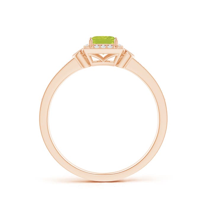 A - Peridot / 0.46 CT / 14 KT Rose Gold