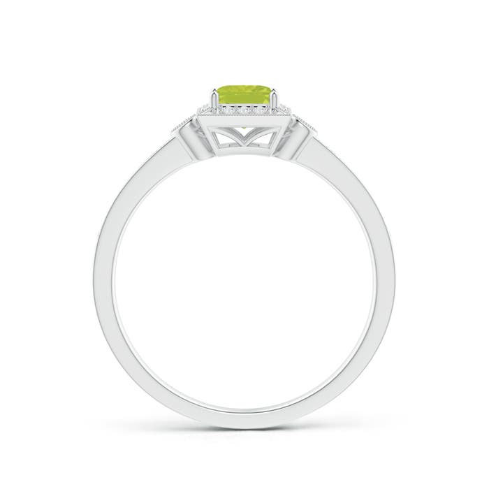 A - Peridot / 0.46 CT / 14 KT White Gold