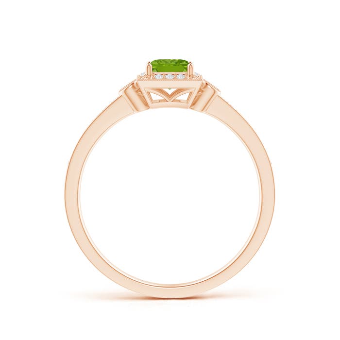 AAAA - Peridot / 0.46 CT / 14 KT Rose Gold