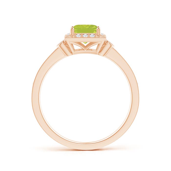 A - Peridot / 0.82 CT / 14 KT Rose Gold