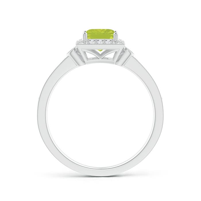 A - Peridot / 0.82 CT / 14 KT White Gold