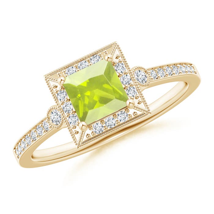 A - Peridot / 0.82 CT / 14 KT Yellow Gold