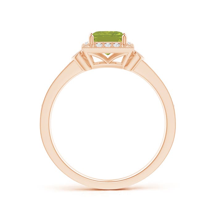 AA - Peridot / 0.82 CT / 14 KT Rose Gold