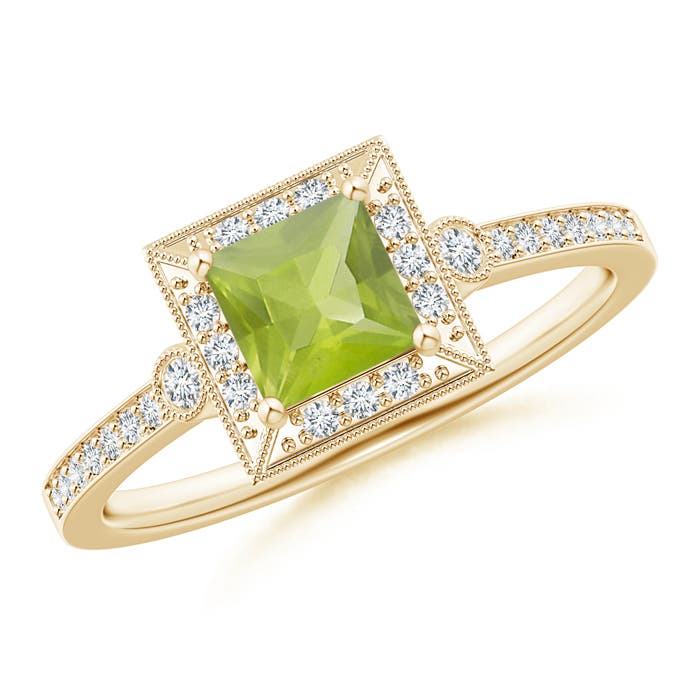 AA - Peridot / 0.82 CT / 14 KT Yellow Gold